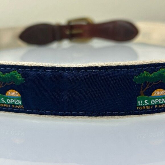 U.S. Open Golf Torrey Pines 2008 YRI Belt Sz 38 Waist Cloth Leather - Picture 6 of 16